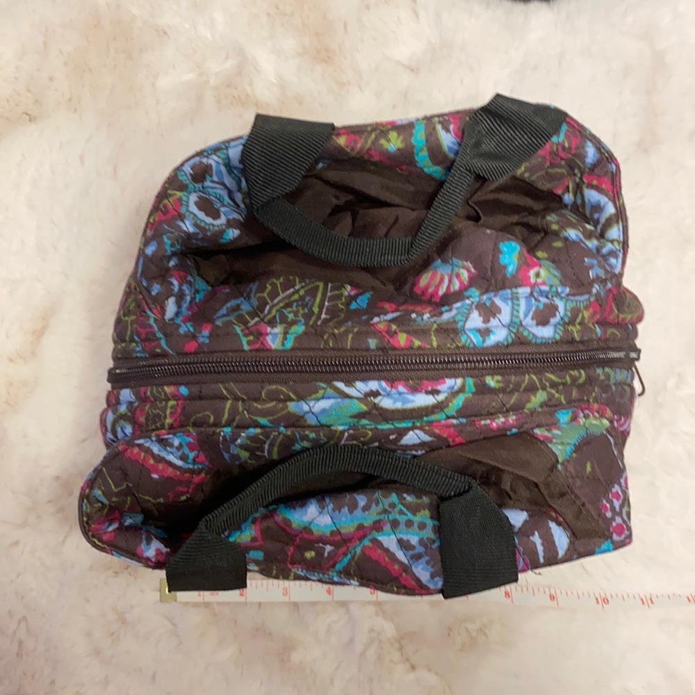 Insulated quilted lunch tote